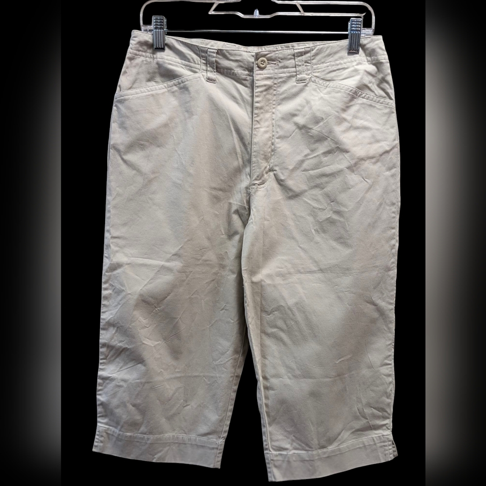 White Stag Stretch Classic Tan Khaki Chinos Bermudas/Capris- Size 10